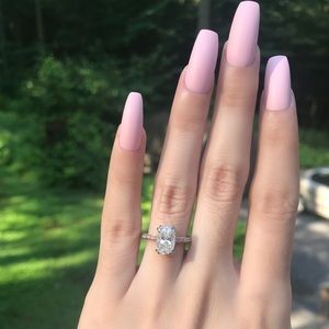 Dainty 14k Rose Gold Engagement Ring